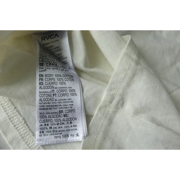 RVCA Butterfly Raglan Shirt Half Baby Tee XL Grunge Skater NWT Boho‎ - Picture 8 of 8